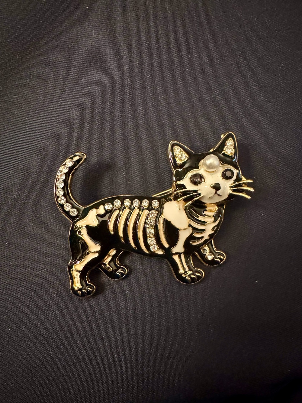 Cat Skeleton Enamel Pins - You choose - Picture 6 of 8